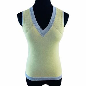 Escada V neck knit sleeveless top size S